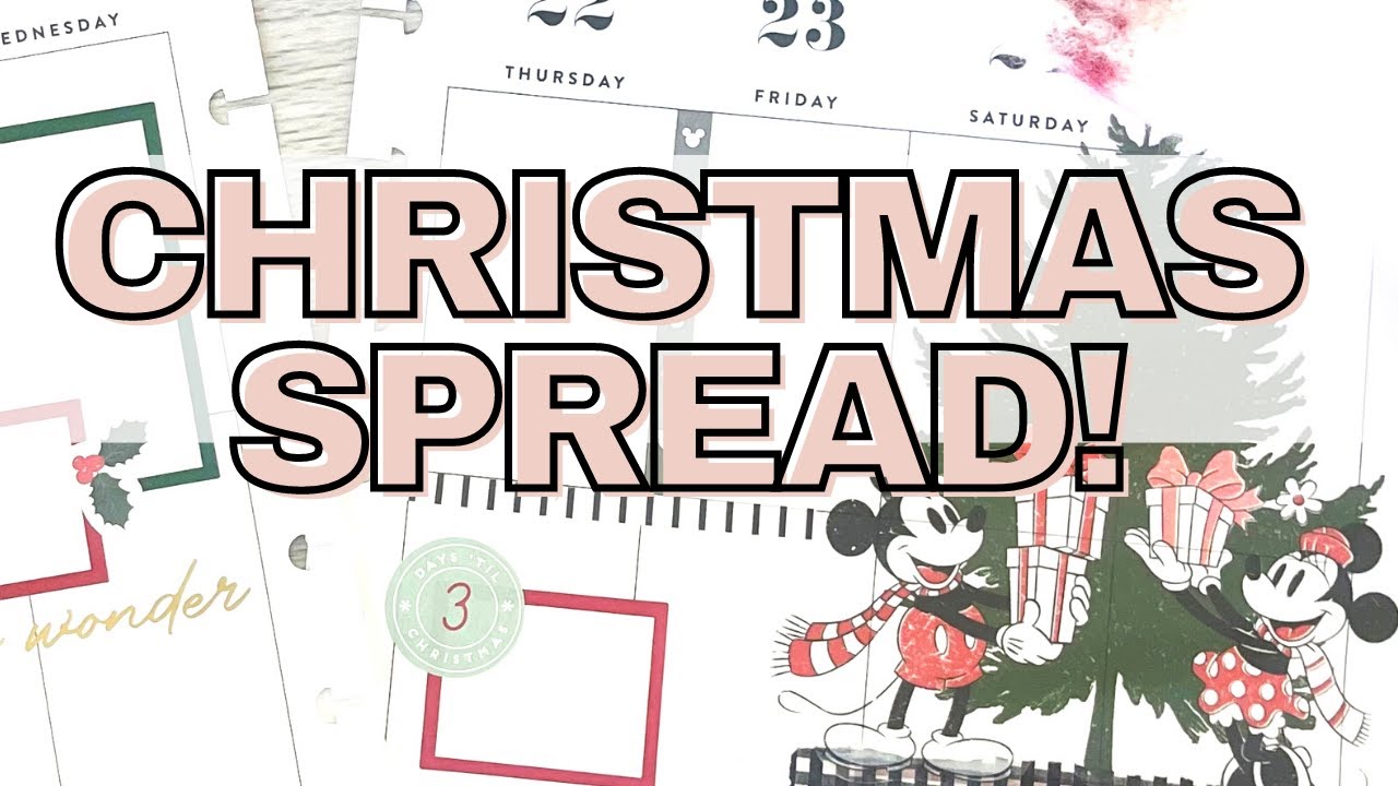 CHRISTMAS WEEK PLAN WITH ME | MICKEY & MINNIE CHRISTMAS | CLASSIC HAPPY PLANNER