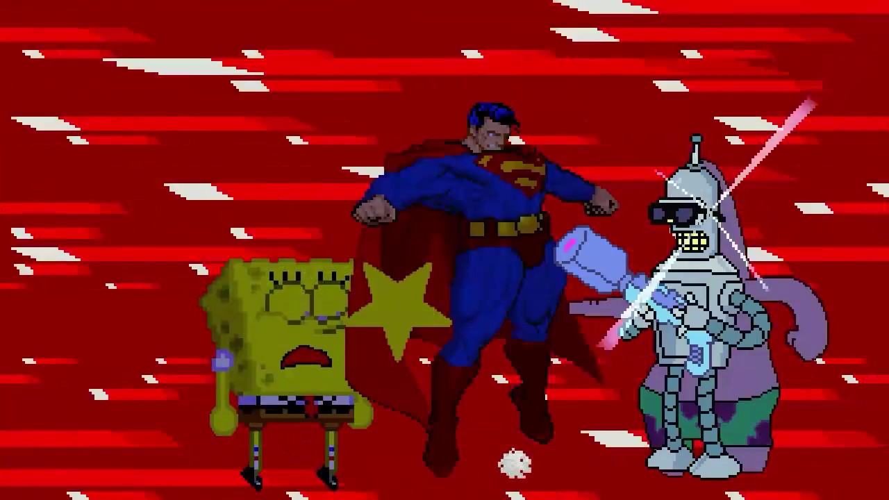 AN Mugen Request #1221: Bender & Patrick Star VS Superman & Spongebob