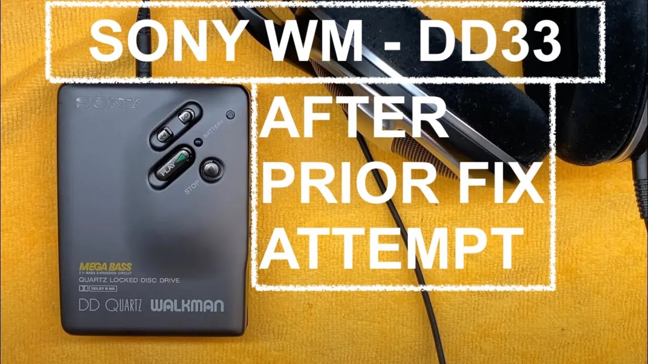 SONY WM DD33 walkman - after prior attempt cassette player repair fix #diy #repair E00076