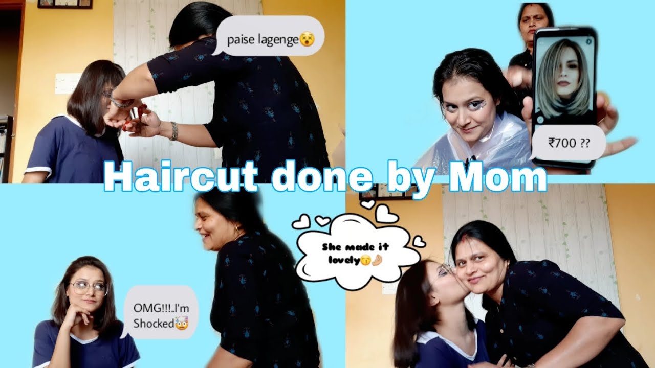 Unexpected result 🤯😳🤌🏻❤..|My new haircut by mommy❤👩|  ||Ayushi Tiwari||