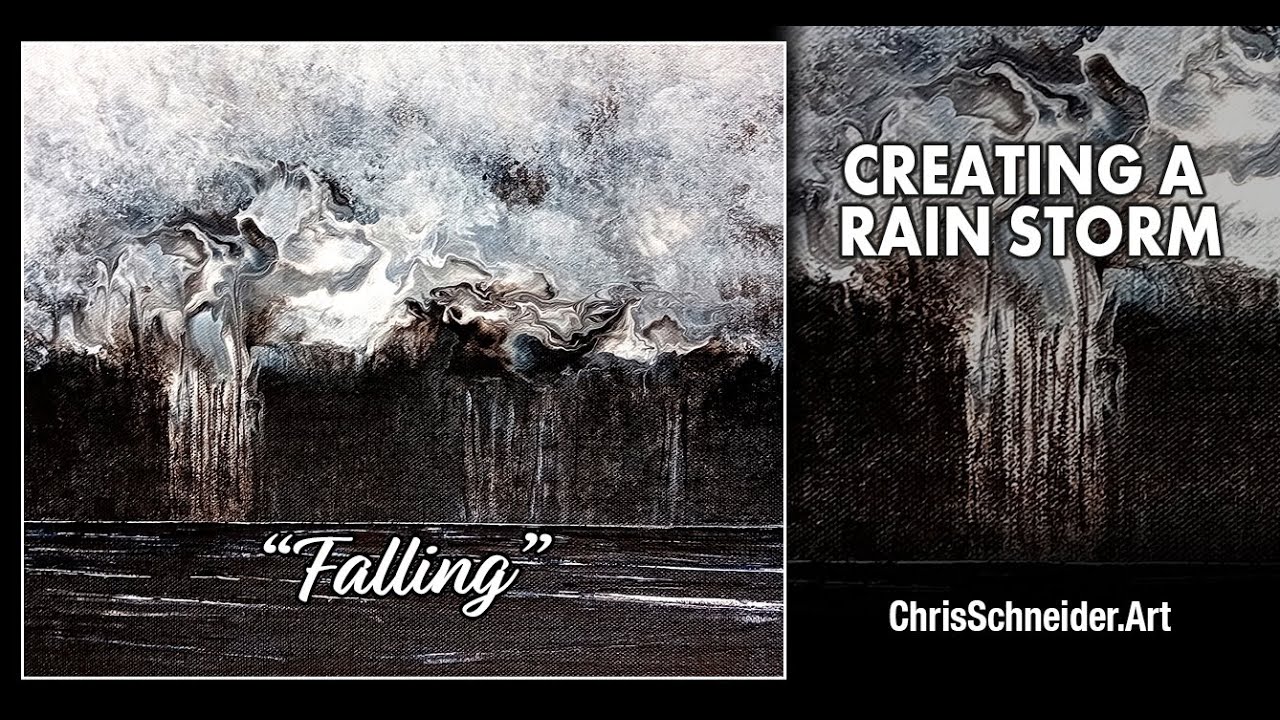 180 Creating a rain storm painting - "Falling"