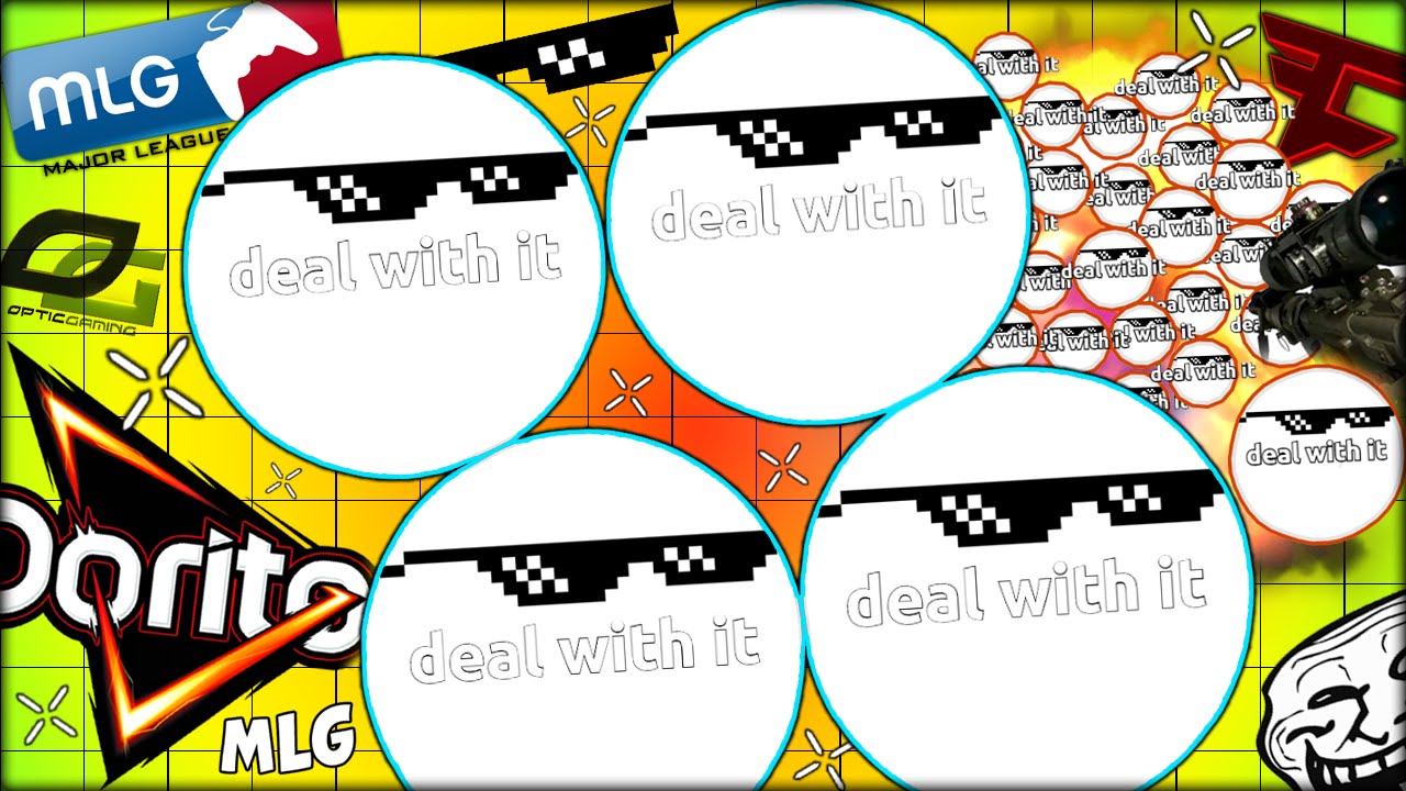 DEAL WITH IT - MLG AGARIO WITH AIRHORNS AND HITMARKERS (THE MOST ADDICTIVE GAME EVER - AGARIO #22)