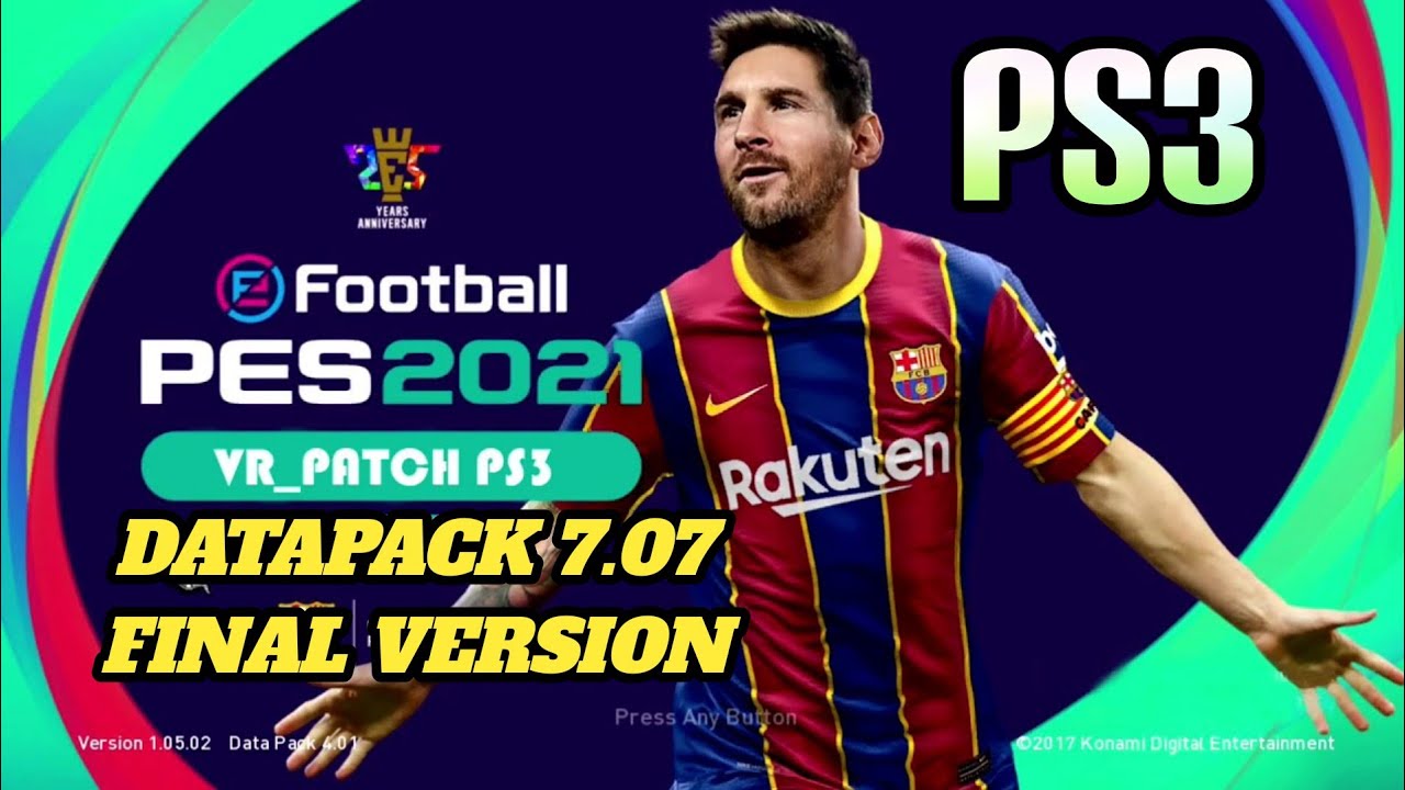 UPDATE PES 2021 PS3 VR PATCH 7.07 FINAL VERSION