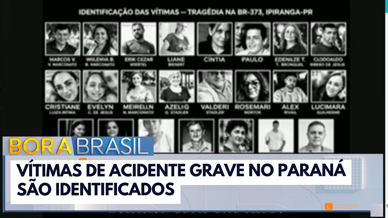 V&iacute;timas de acidente entre micro-&ocirc;nibus e carreta s&atilde;o identificadas | Bora Brasil