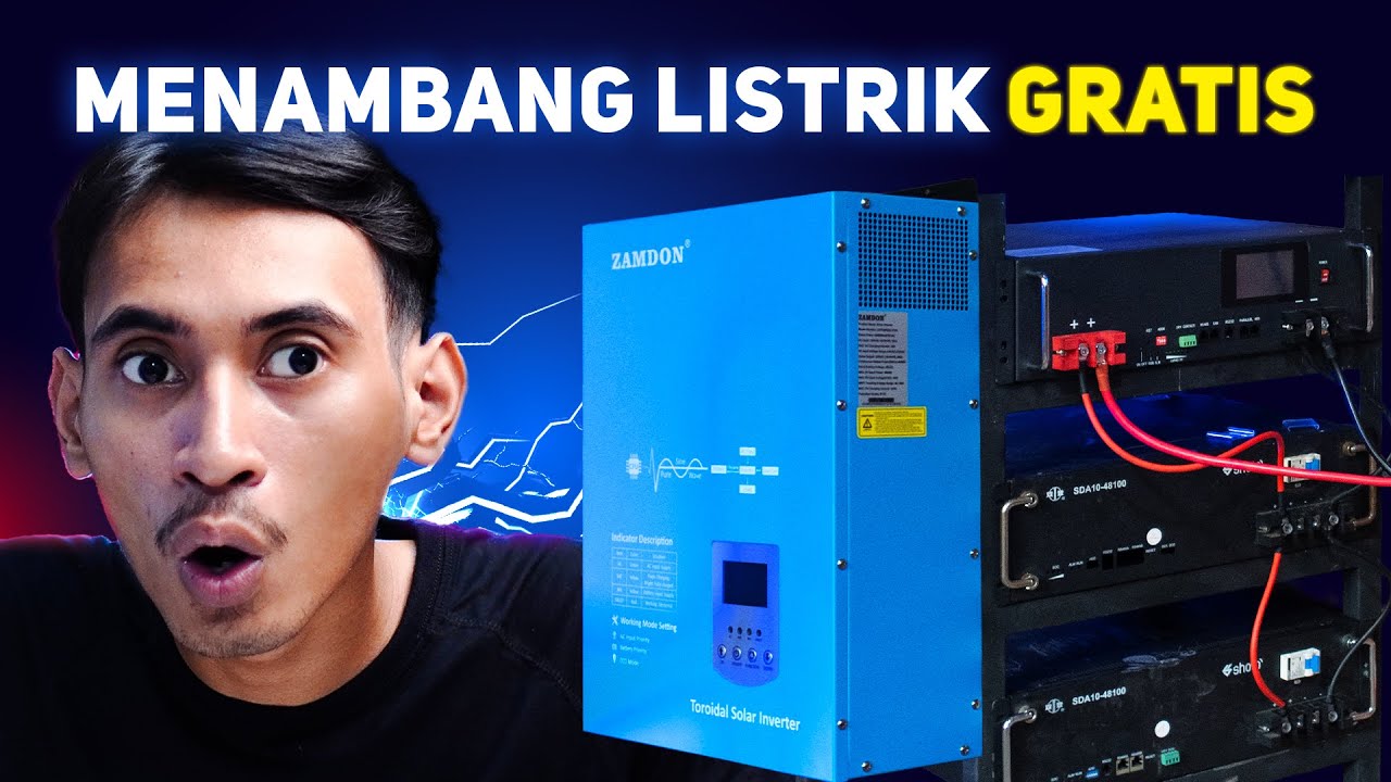 SAYA MEMBUAT LISTRIK FREE ENERGY !!! Inverter Hybrid Zamdon 48 V 5,5 Kw
