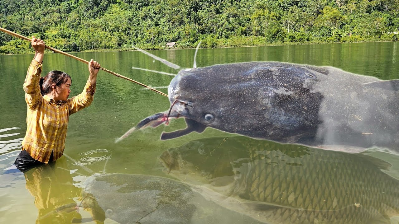 FULL VIDEO Traditional fishing techniques - 180 days single mother caught big fish with many skills