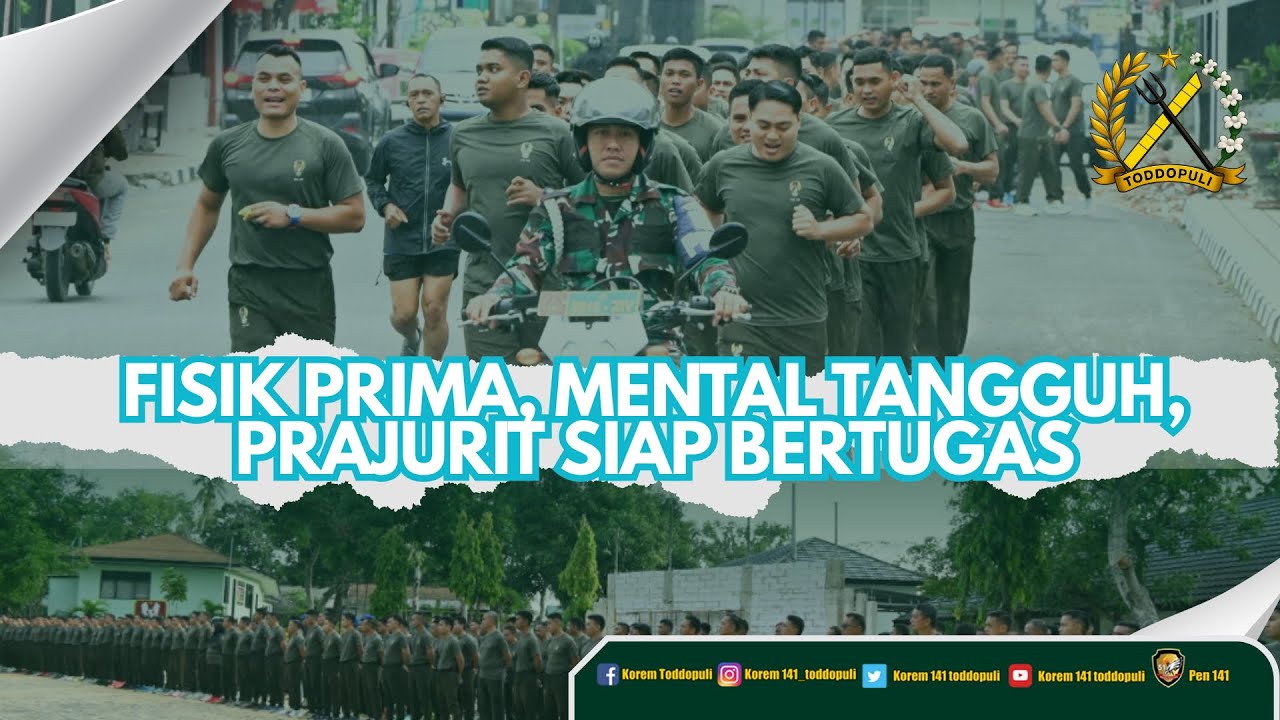 Prajurit Korem 141/Tp Awali Pagi dengan Pembinaan Fisik