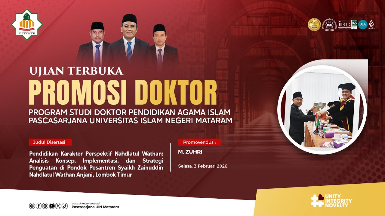UJIAN TERBUKA PROMOSI DOKTOR PAI | M. ZUHRI