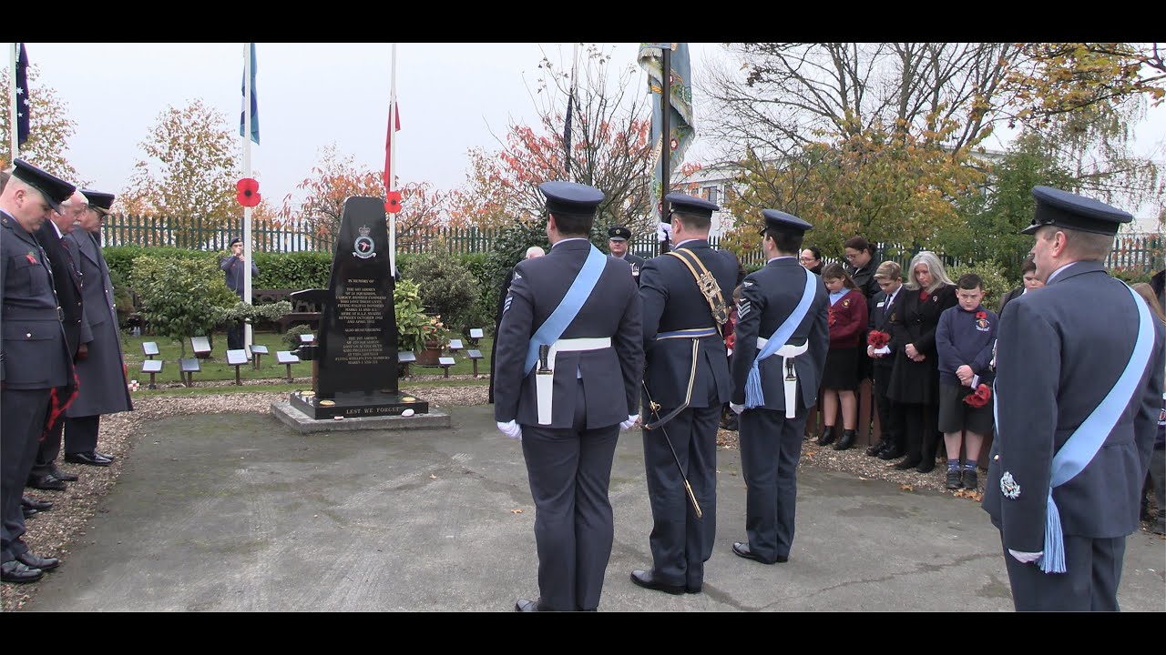 Remembrance Sunday Memorial Garden Wreath Laying. RAF Snaith 2023.