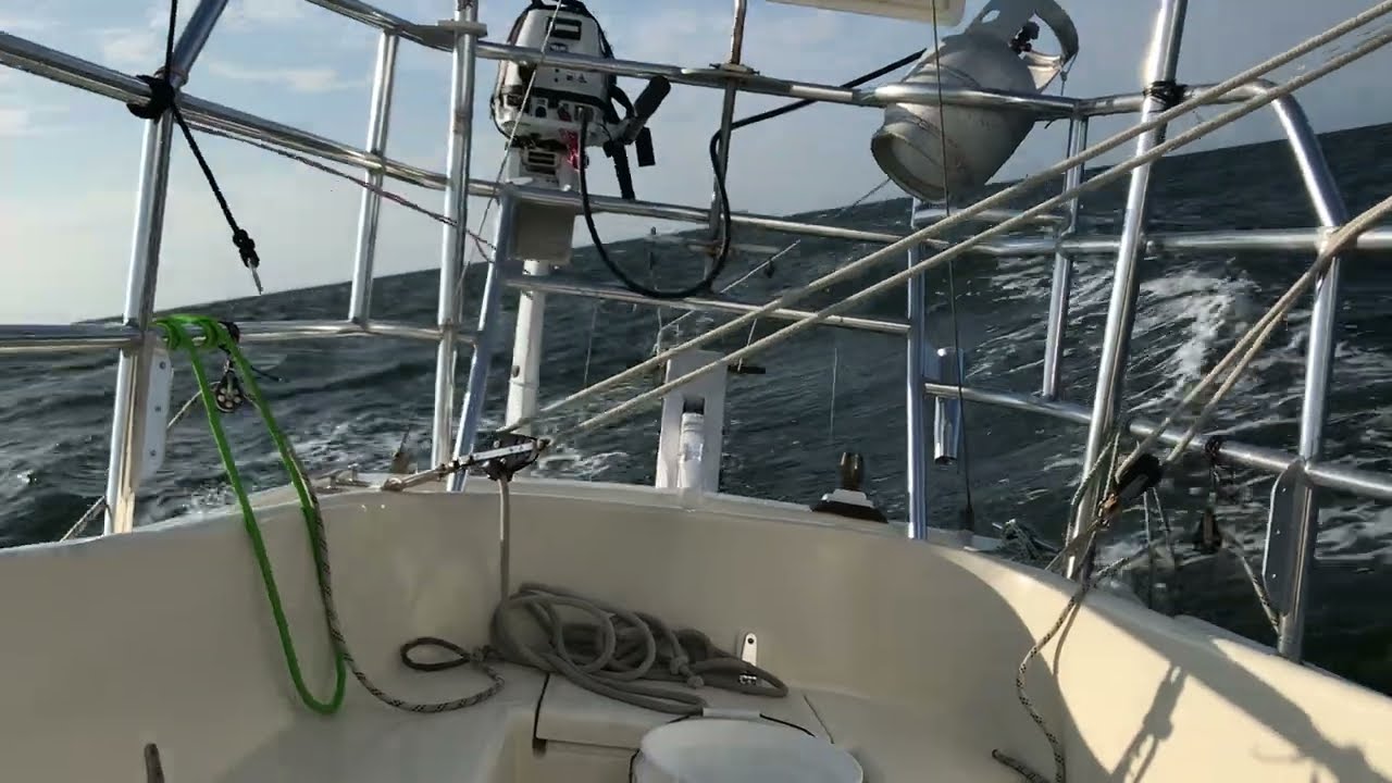 Sailing my Contessa at 6 knots under windvane autopilot
