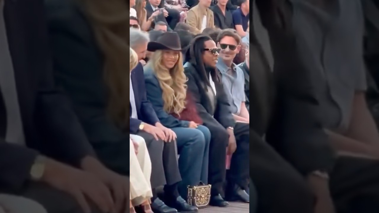 Beyonce & Jay Z next to Bernard Arnault & Bradley Cooper at the Louis Vuitton show #tamtonight