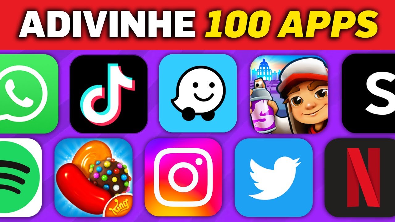 ADIVINHE O APLICATIVO PELO LOGO | 100 APPS FAMOSOS! APENAS 5% ACERTAM TUDO