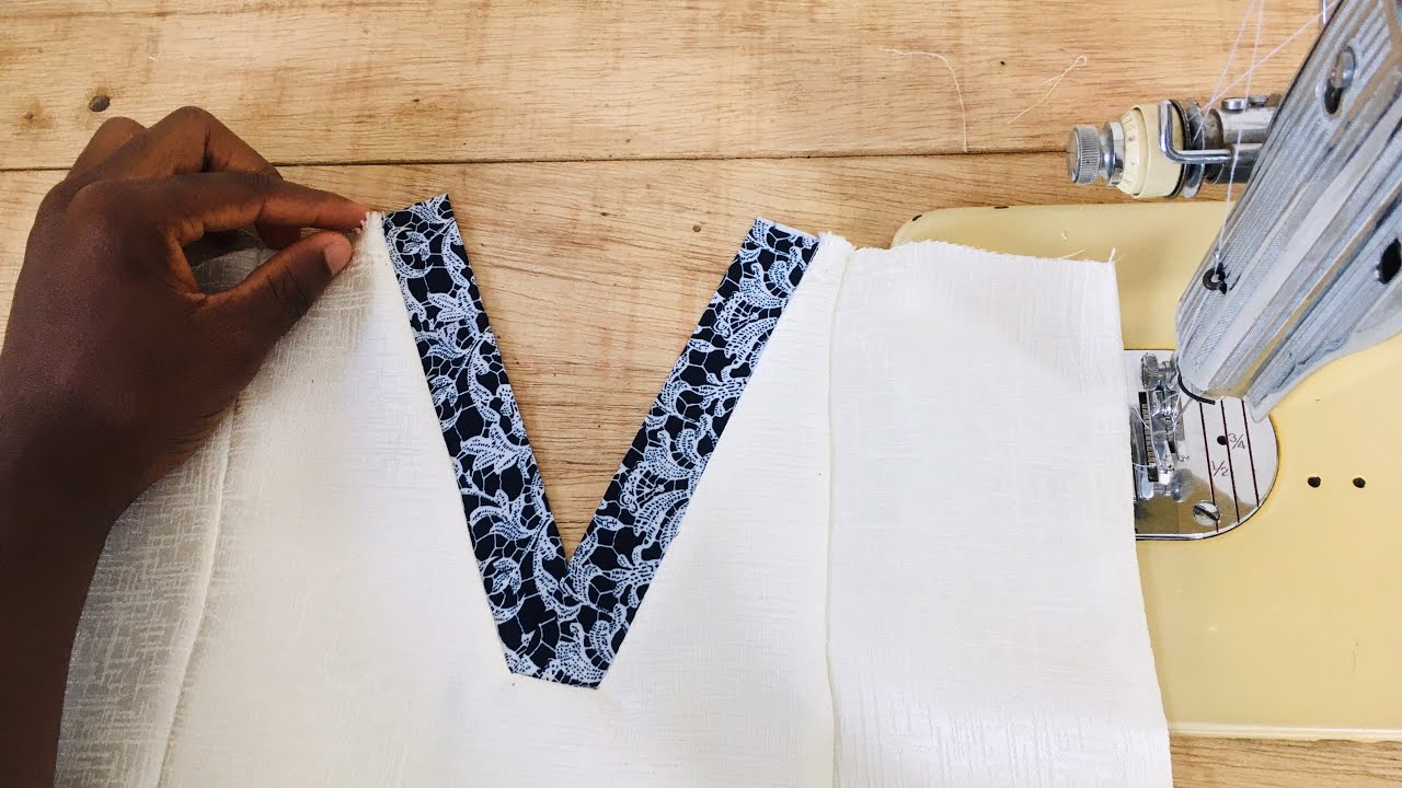 How to Measure and Stitch V-neck Perfectly For Men Senator Dress