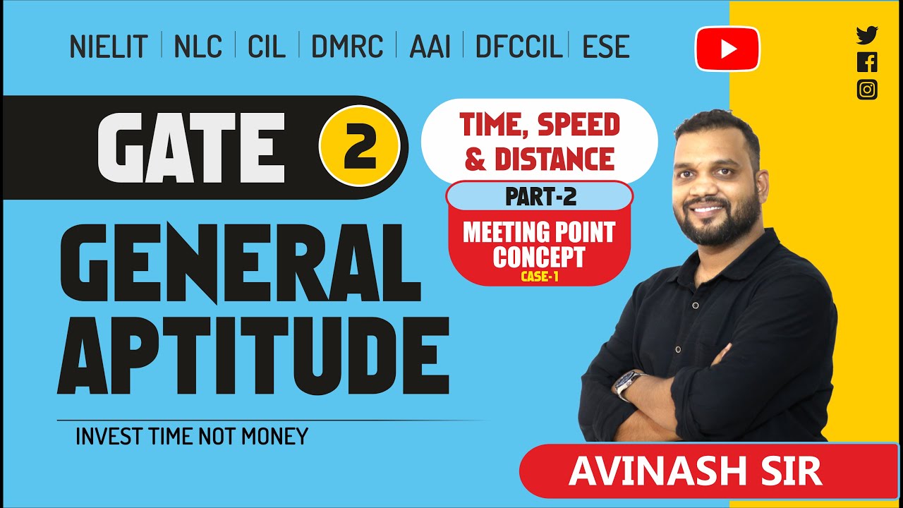 Time, Speed & Distance (Part-2) | Meeting Point Concept | General Aptitude by Avinash Sir