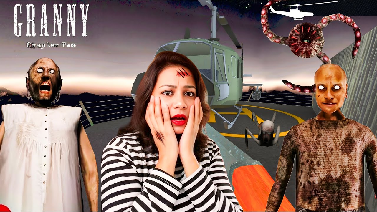 GRANNY CHAPTER 2 HELICOPTER ESCAPE | HELICOPTER ESCAPE IN HARD MODE