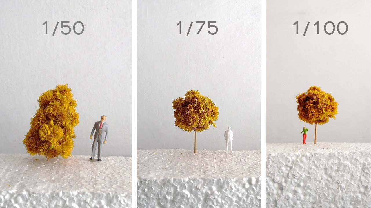 Como hacer ARBOLES A ESCALA | 1/100 - 1/75 - 1/50