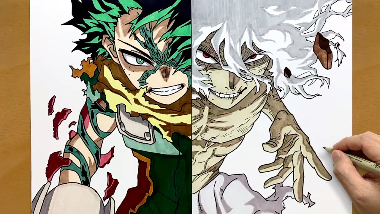 How to Draw Deku vs Shigaraki || My Hero Academia || MHA Final Battle Drawing