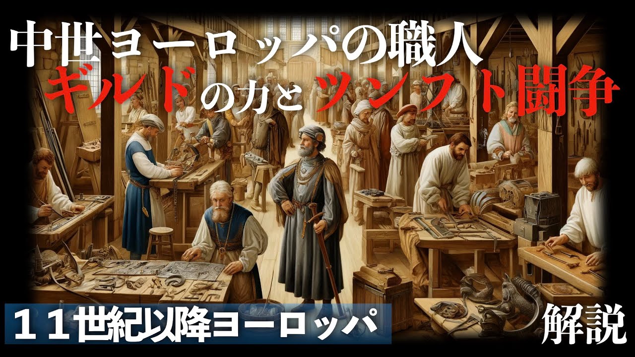 「ギルドの力とツンフト闘争」中世ヨーロッパの職人【中世ヨーロッパ：１１世紀以降】