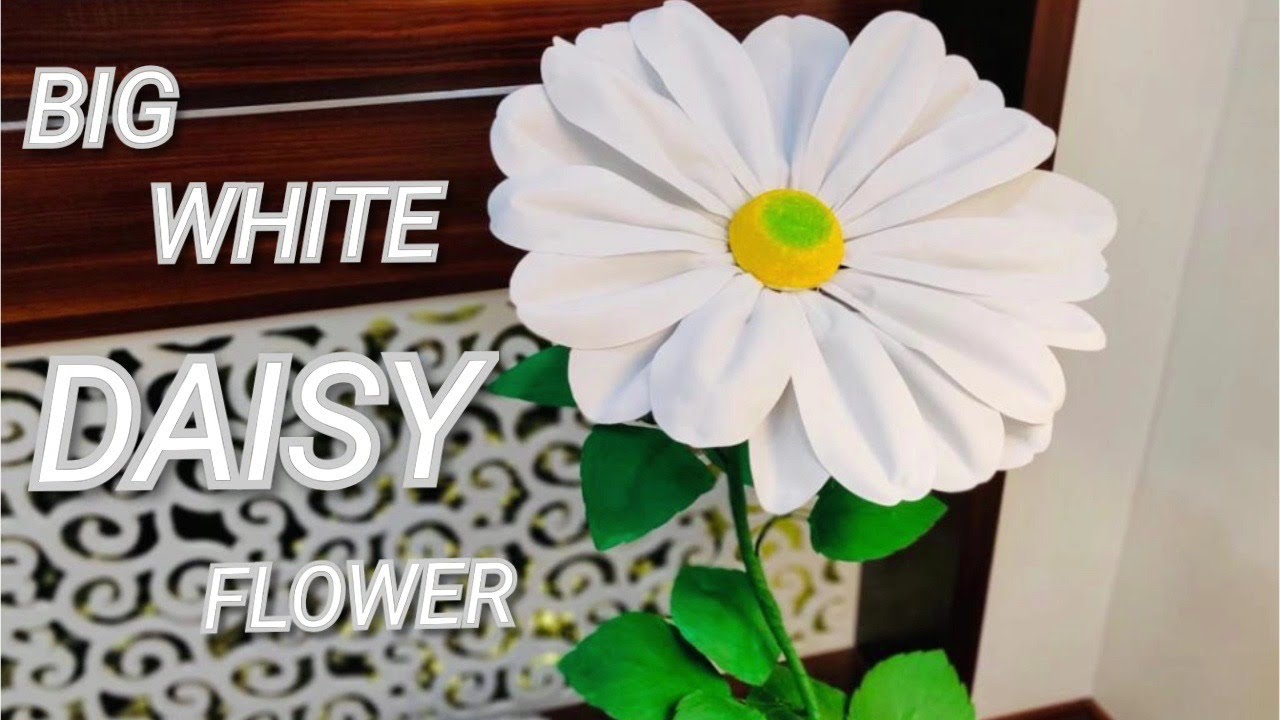 Tutorial for big white daisy flower