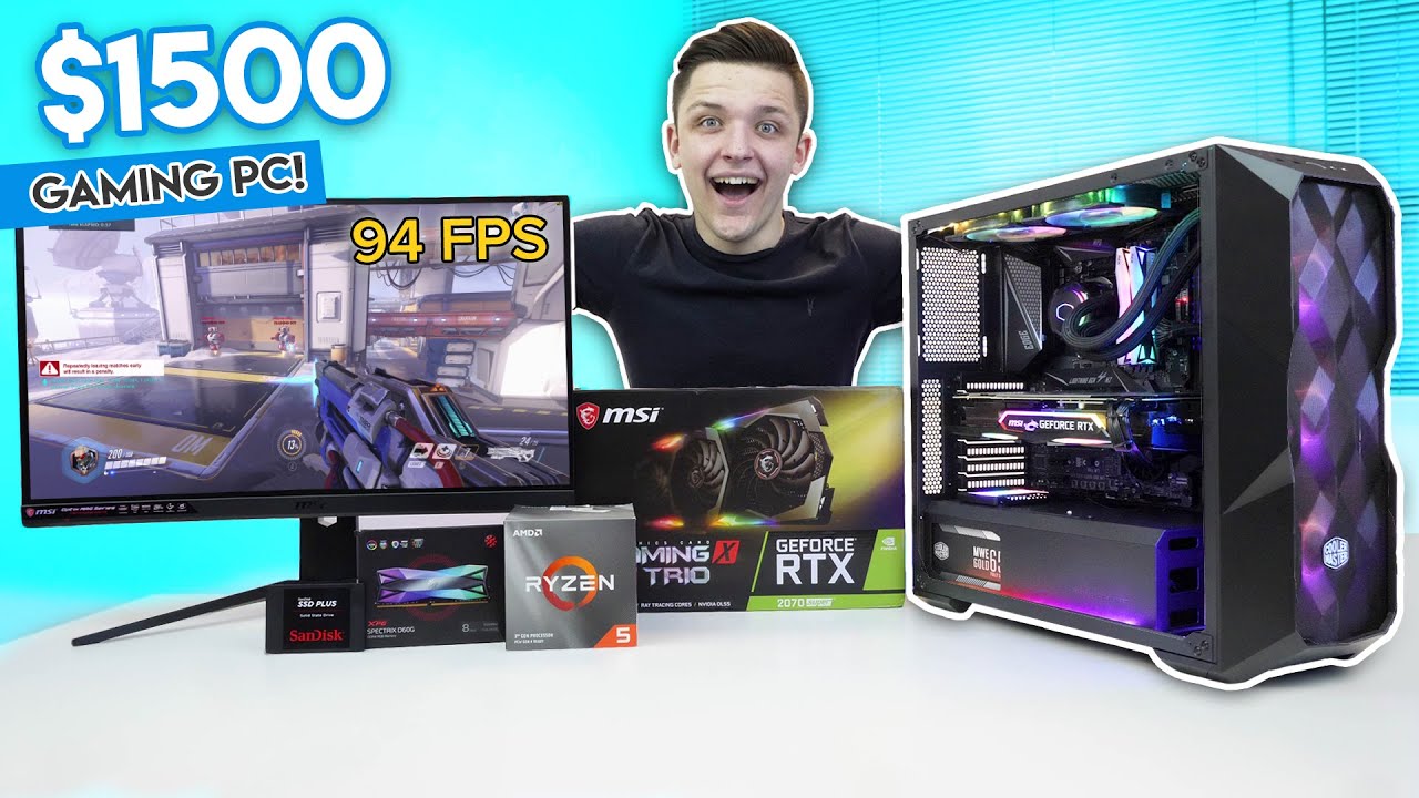 Insane $1500 Gaming PC Build 2020! [4K Gaming Benchmarks! - RTX 2070 Super & Ryzen 3600X]