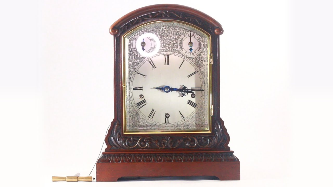 Antique Victorian Mahogany Bracket Clock (Circa 1890)
