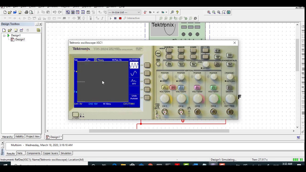 Capacitive Reactance using Multisim