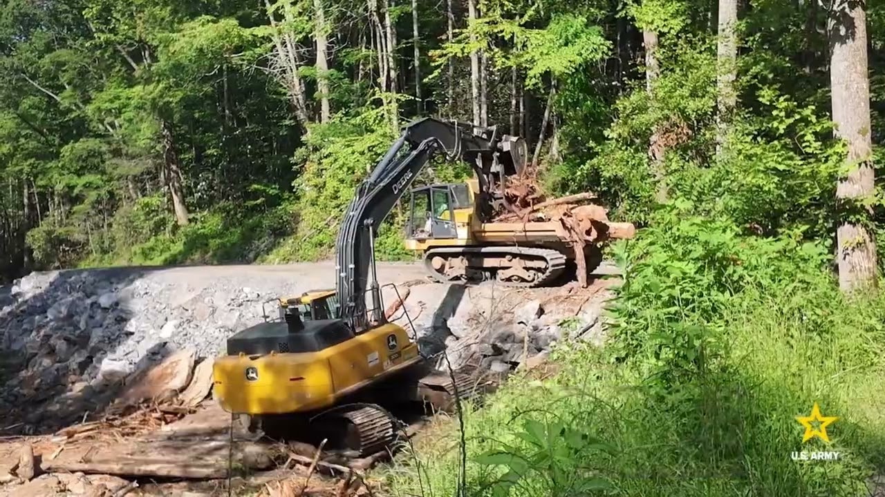 Waterway debris removal in Buncombe County, North Carolina
