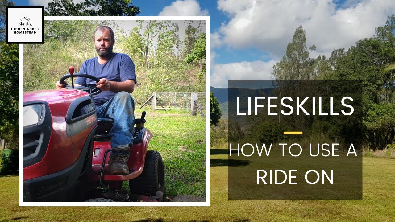 How to ride a ride on lawn mower on a Craftsman YT4000