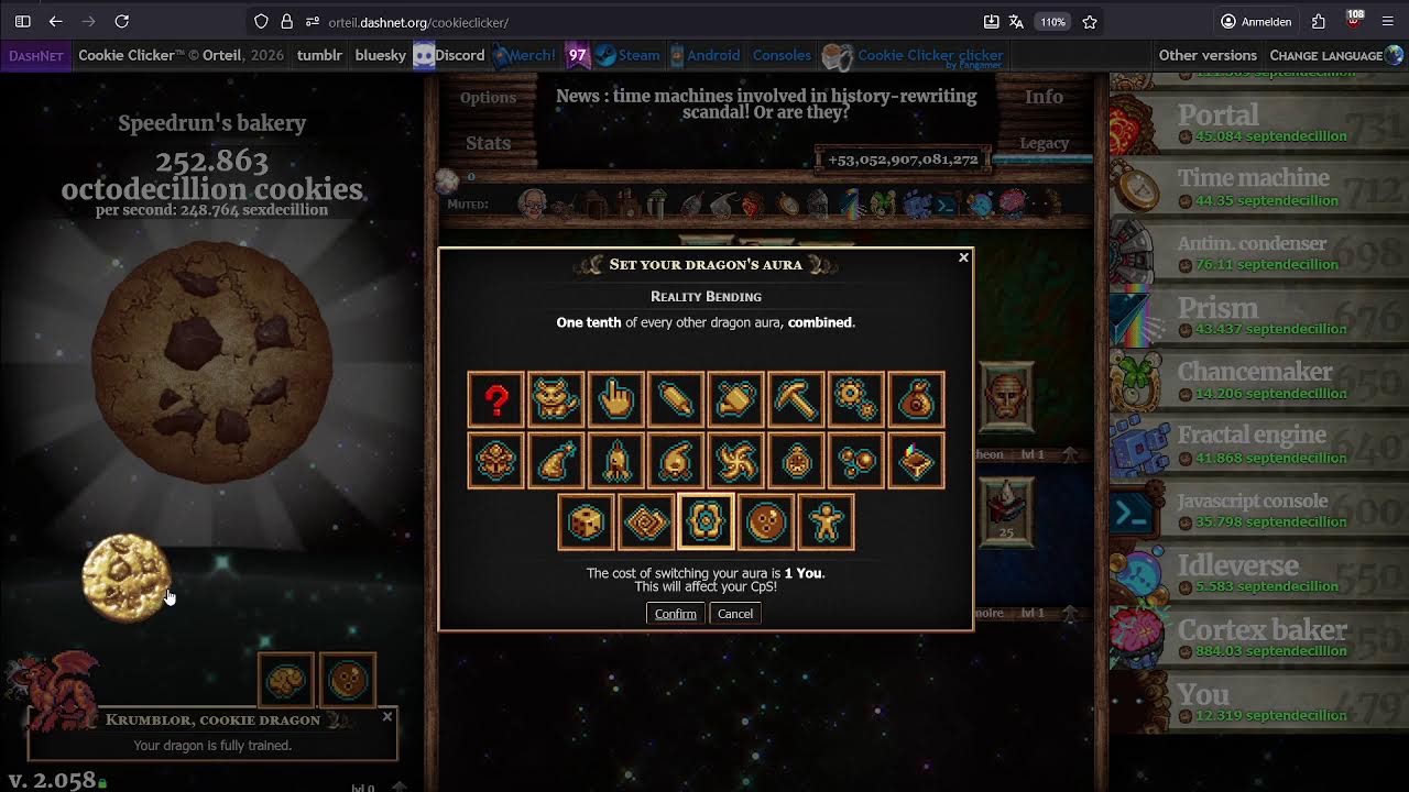 Speedrunning Cookie Clicker Endgame(Comp rules)-Day3 Part 3