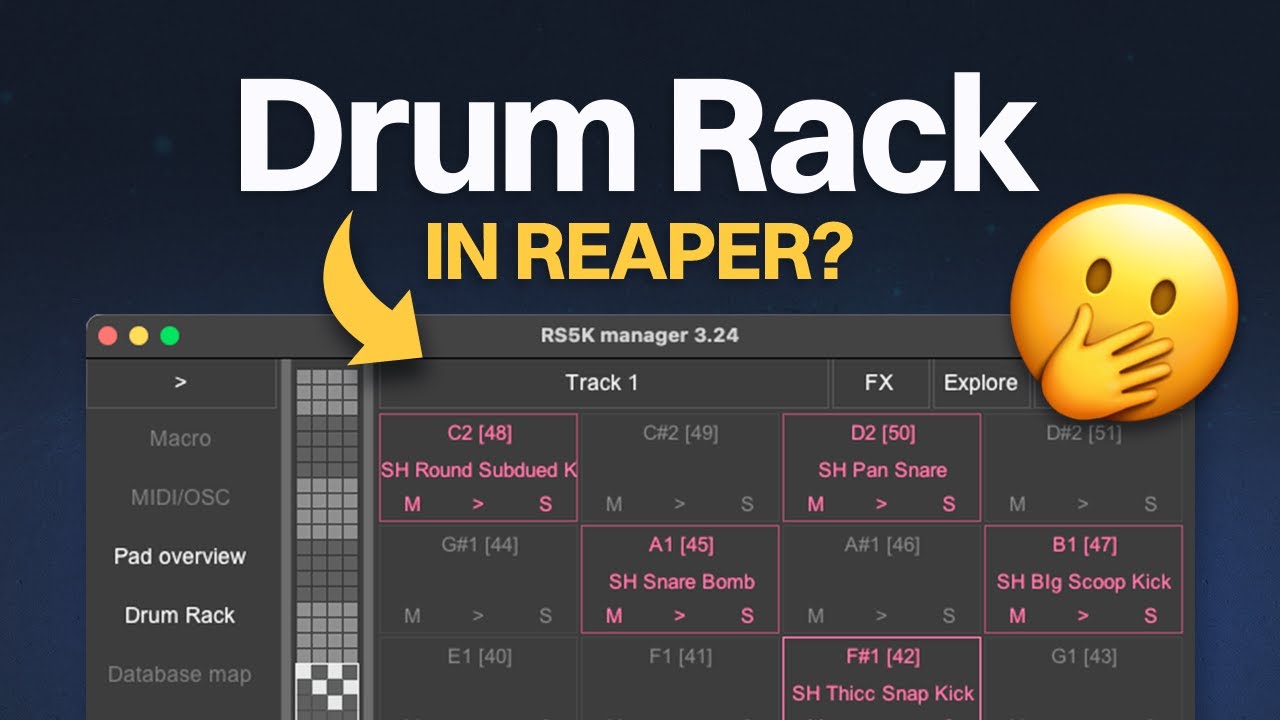 Стойка для барабанов в REAPER?