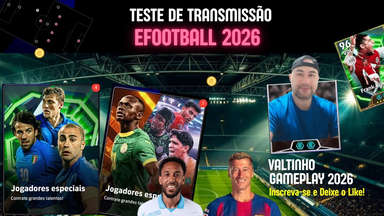 EFOOTBALL 2026 NA QUARTA - TESTE DE TRANSMISSÃO