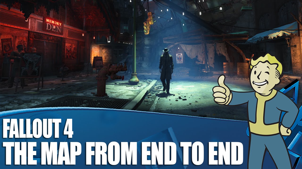 Fallout 4 Gameplay - The Map From End to End