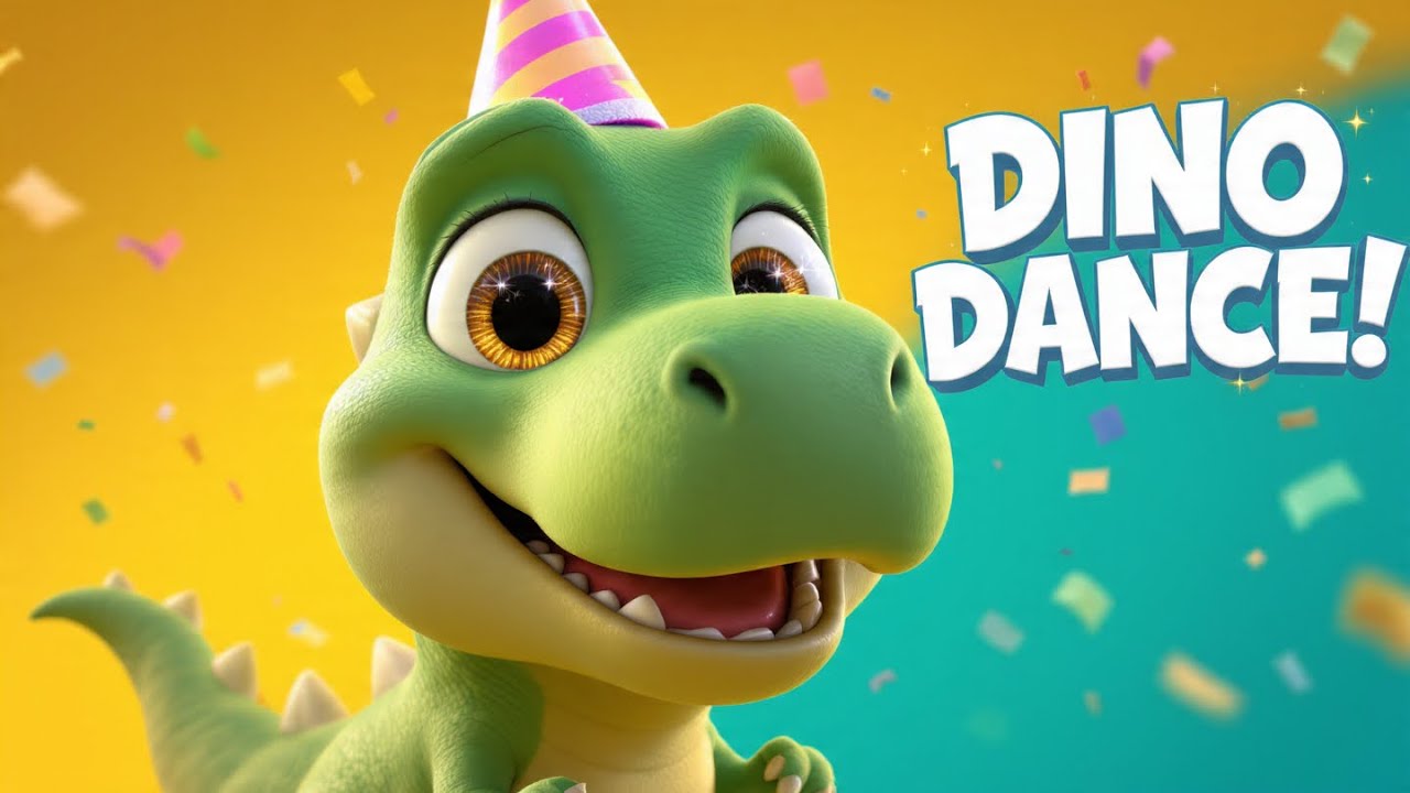Dino Dance party | Kids Fun Song| Rainbow 🌈 Kiddos Tv