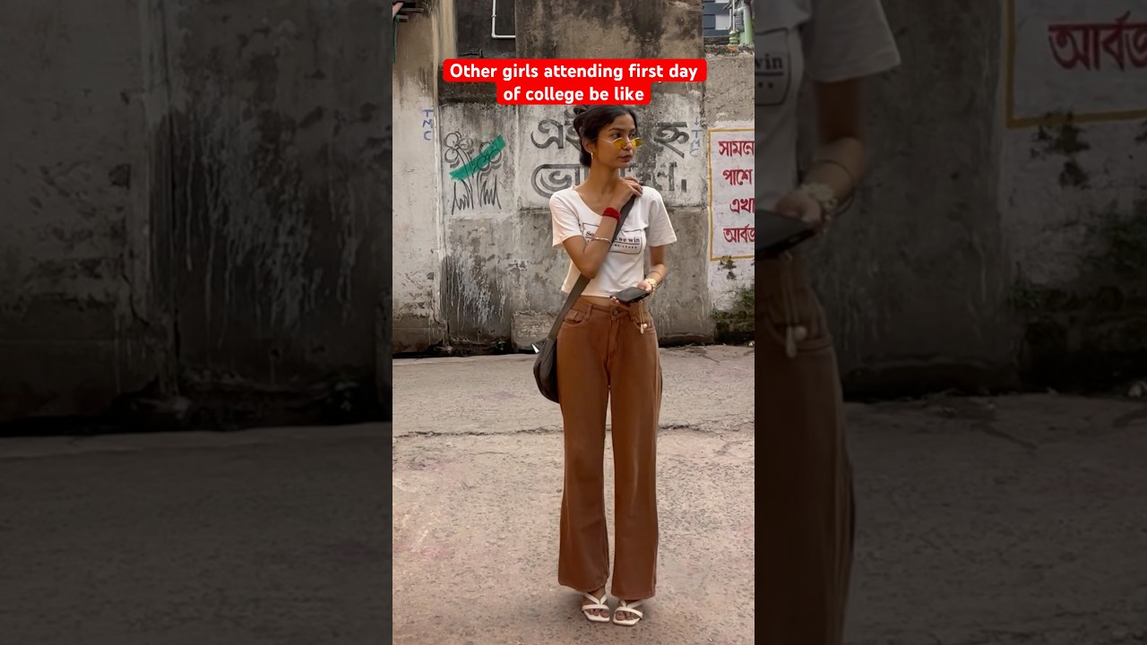 Other girls getting ready for their first day of college vs me 😭#relateablecontent #youtubeshorts