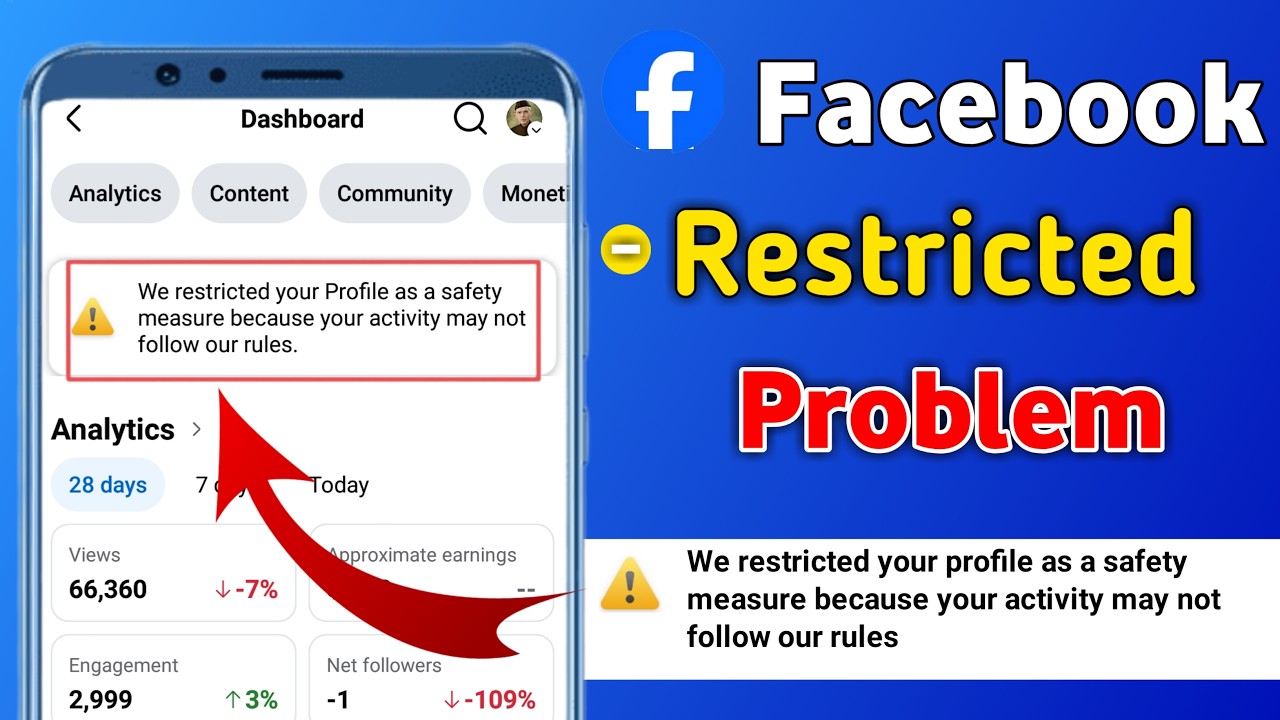 We restricted your profile as a safety measure because your activity may not follow our rules