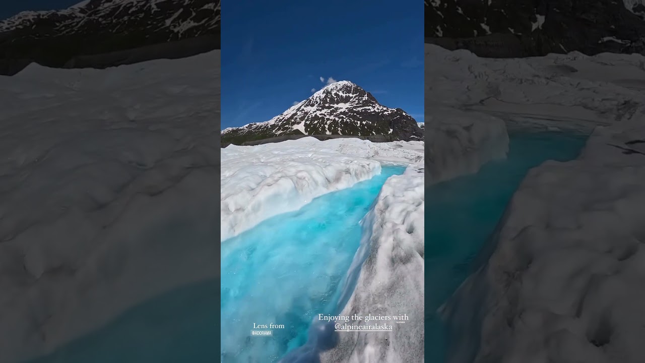 Enjoying the glaciers with @alpineairalaska  👇