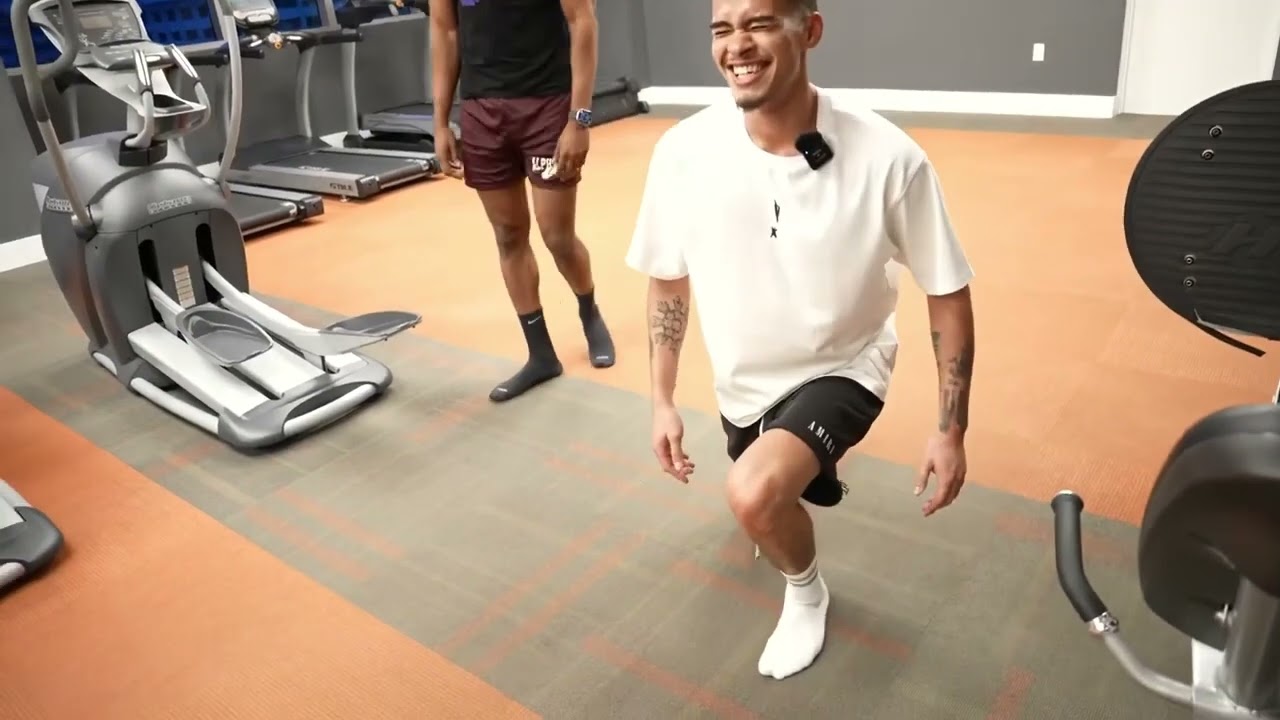 Sneako and Myron training in the gym