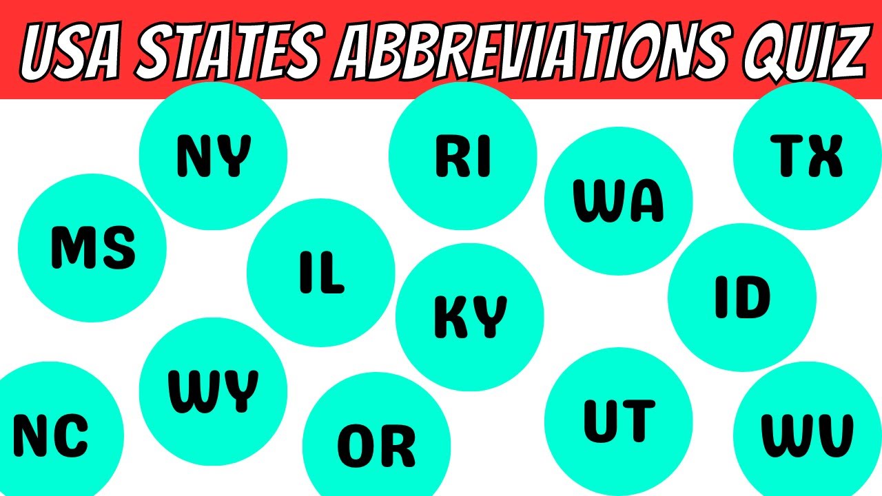 Guess The USA States from Abbreviations | US States Abbreviations Quiz