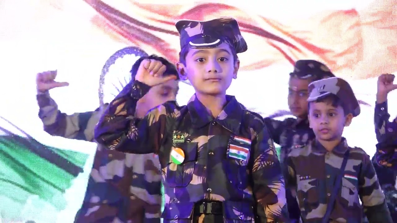 boys patriotic song dance performance .