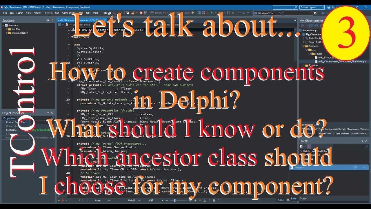 Delphi: Building components in VCL framework - Visual TControl - 03