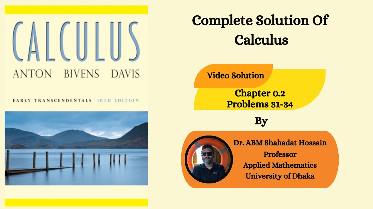 Calculus Chapter 0.2 | Problems 31-34 | Detailed Solution & Explanation