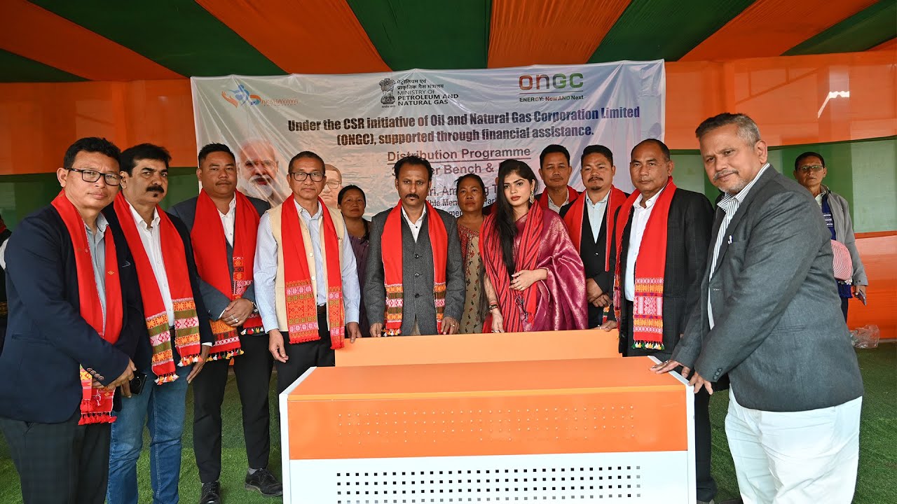 DISTRIBUTION OF SEWING MACHINE , BENCH AND DESK  By Sjt. Amarsing Tisso Hon'ble M.P