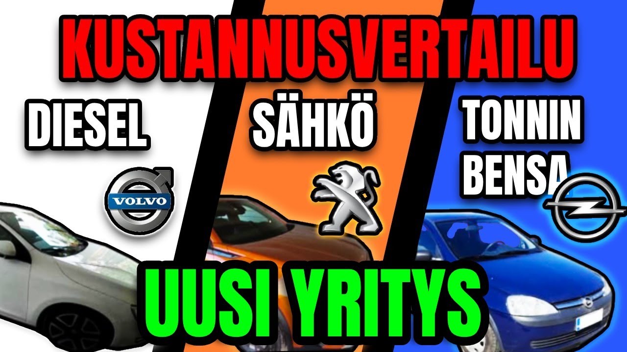 Täyssähkö vs. Diesel vs halpa Bensa - kustannusvertailu