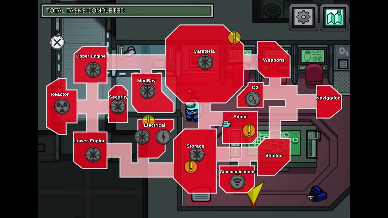 Playing among us (practice mode)