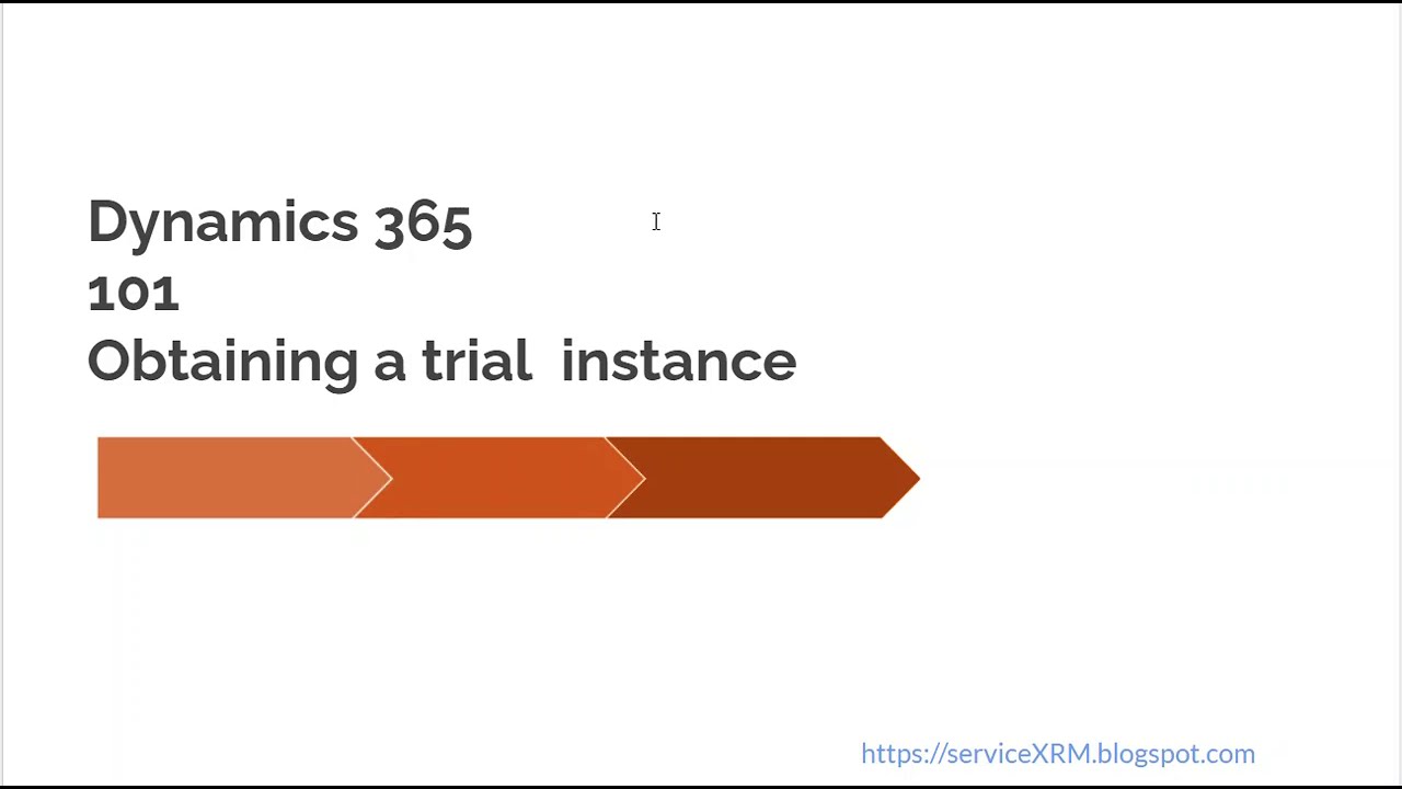 Dynamics 365 101 - Creating a trial instance