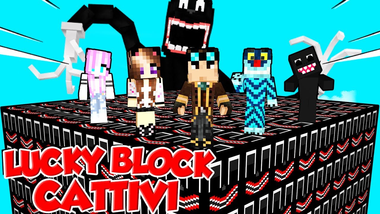 LUCKY BLOCK GIGANTI DEI CATTIVI SU MINECRAFT!!!