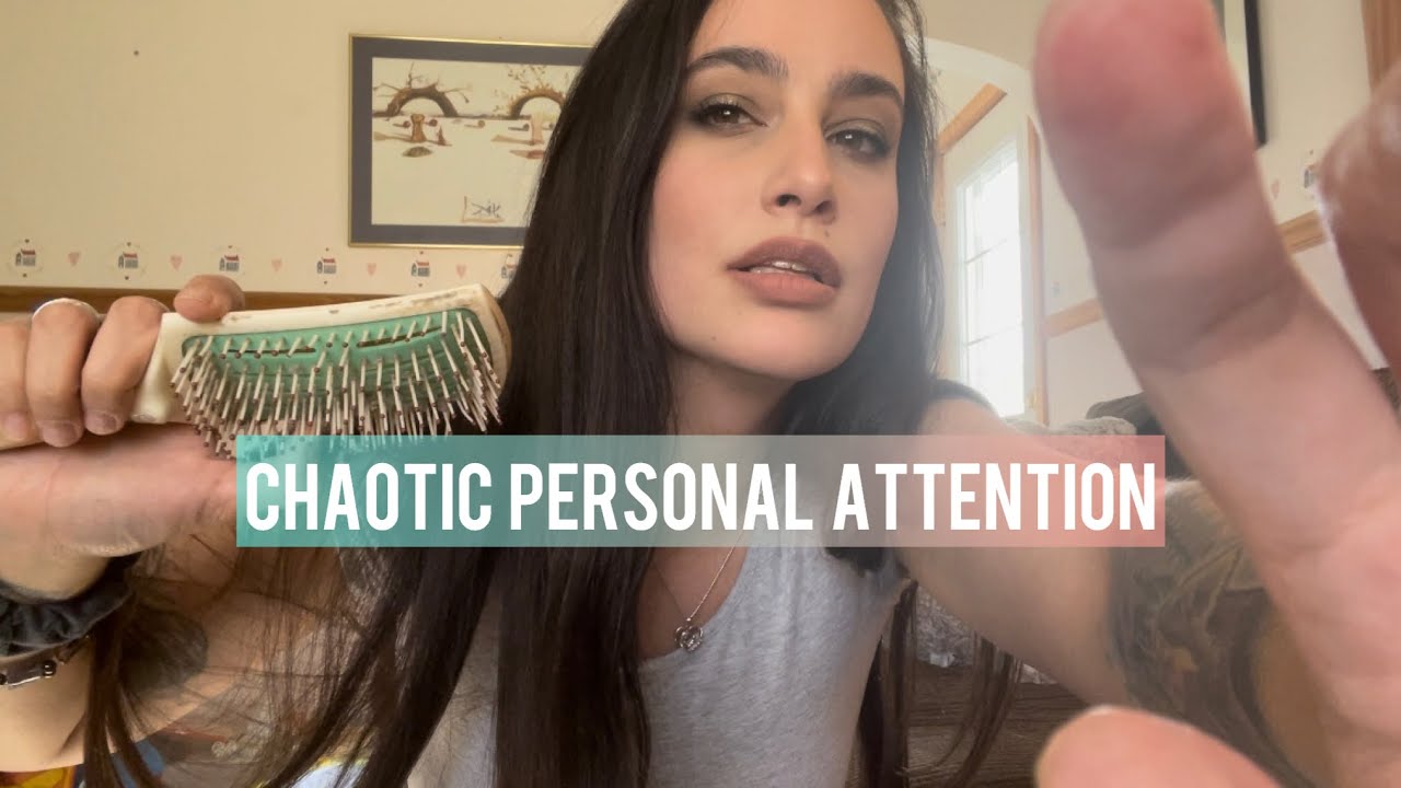 ASMR Fast Paced & Chaotic Personal Attention (touching, spiral adjustment, focus triggers+)