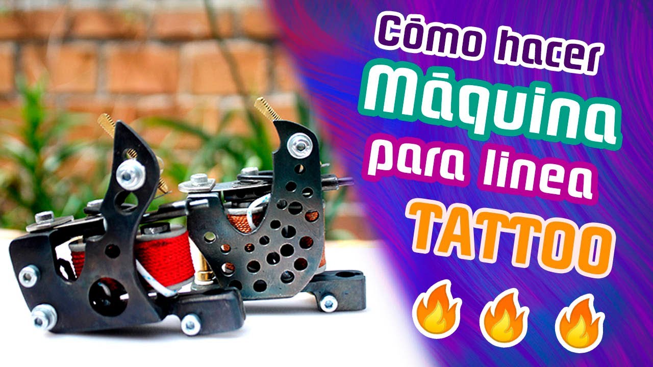 Cómo hacer máquina de tatuar para linea 🔥🔥🔥 how to make a tattoo machine