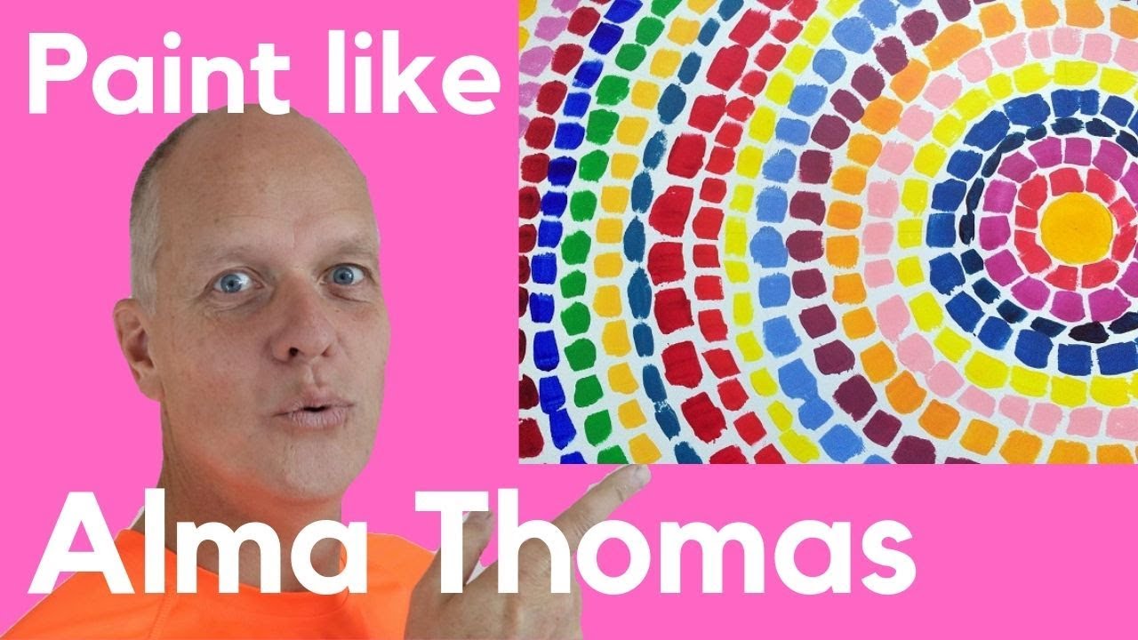 Paint like Alma Thomas abstract - How to paint abstract with acrylics