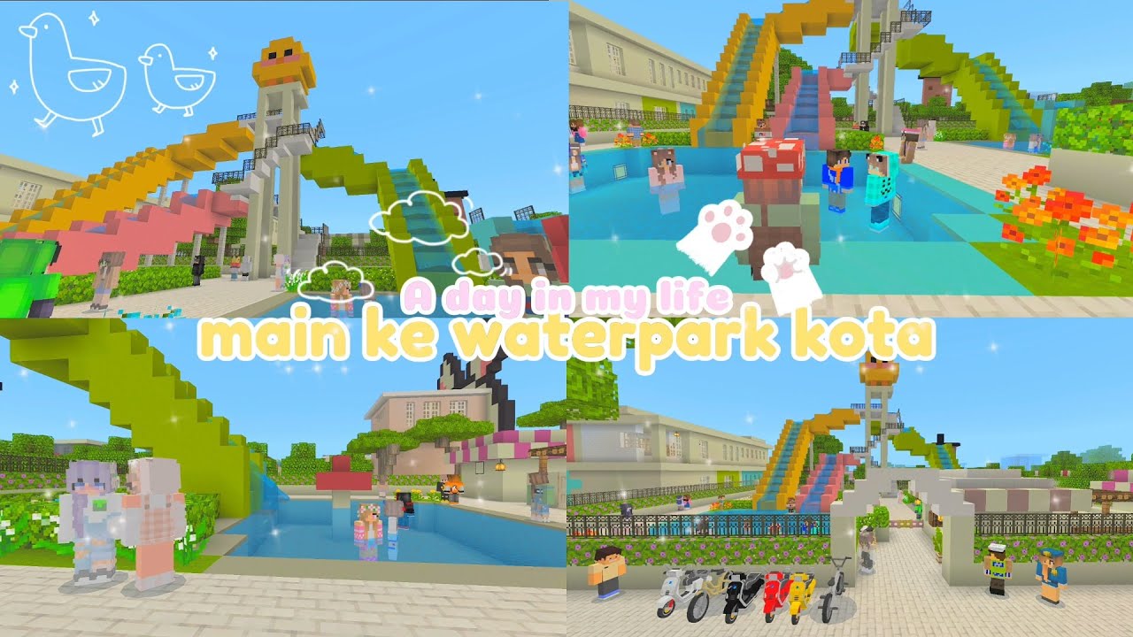 A day in my life 🌿🌷|| Main ke waterpark kota 🫧💦|| #minecraft #dramakawaiiworld2023